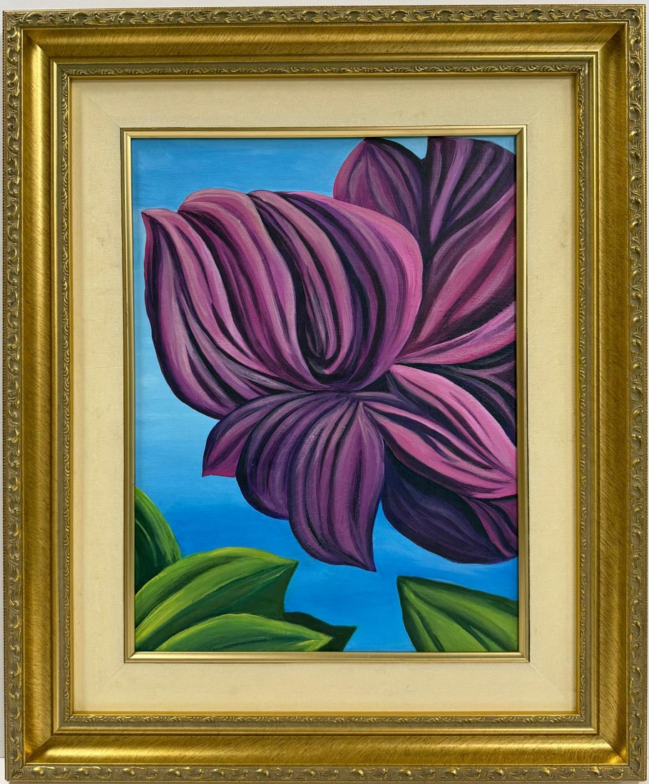 Georgia O'Keeffe American Oil On Canvas Painting in the style of. Pollock & O'Keeffe. Abstract Era (1 of 7)