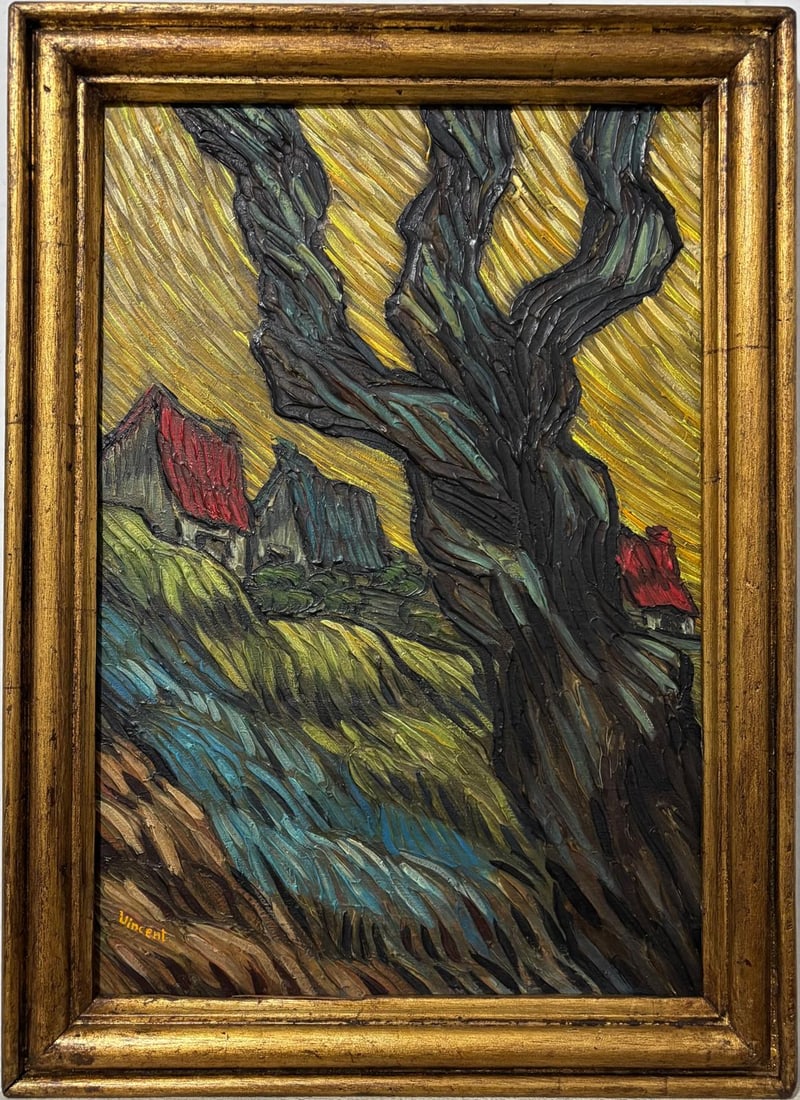 Vincent Van Gogh Dutch 1853-1890 Oil on Canvas painting. Gaugin & Van Gogh Impressionist Period. (1 of 6)