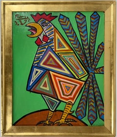 Pablo Picasso Spanish Oil on Canvas In The Style Of. Dali, Magritte, Chagall & Picasso Era