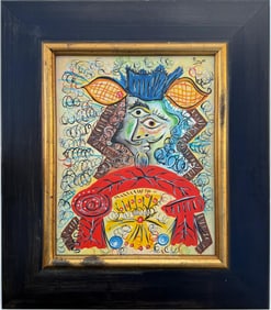 Pablo Picasso Spanish Oil on Canvas In The Style Of. Dali, Magritte, Chagall & Picasso Era