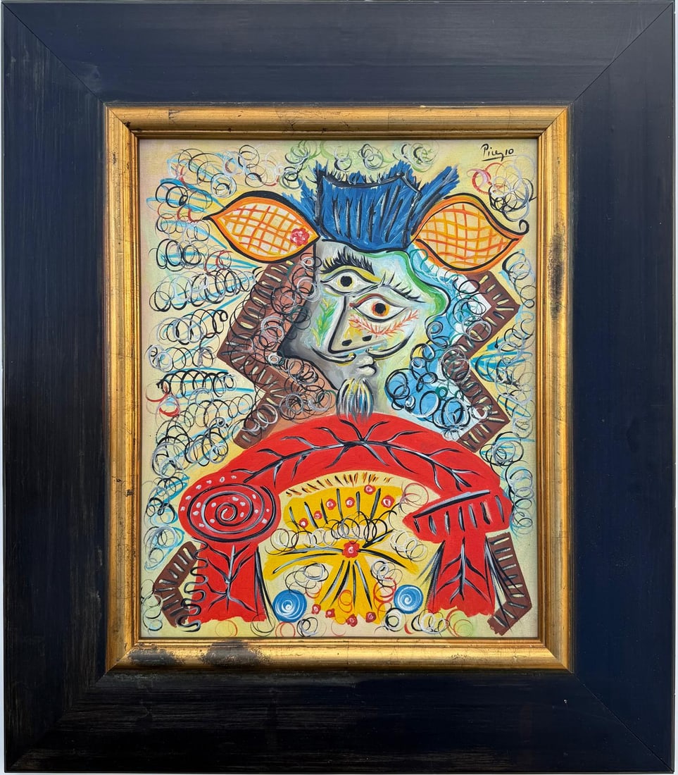 Pablo Picasso Spanish Oil on Canvas In The Style Of. Dali, Magritte, Chagall & Picasso Era (1 of 7)