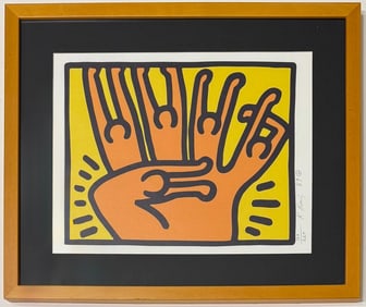 Keith Haring American 1958 - 1990 Silkscreen In The Style of. Warhol & Haring Pop Art Period.