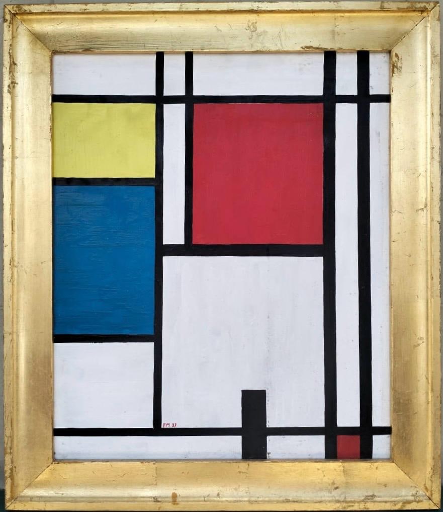 Piet Mondrian Dutch 1872- 1911 Oil on Canvas Painting in the style of. Modernism and Abstraction Era (1 of 6)