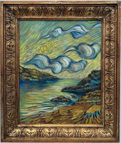 Vincent Van Gogh Dutch 1853-1890 Oil on Canvas painting. Gaugin & Van Gogh Impressionist Period.