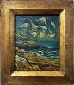 Vincent Van Gogh Dutch 1853-1890 Oil on Canvas painting. Gaugin & Van Gogh Impressionist Period.