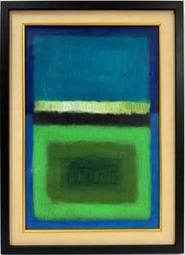 Mark Rothko Russian 1903 - 1970 Oil on canvas painting in the style of. Pollock, Kline, Abstract Era
