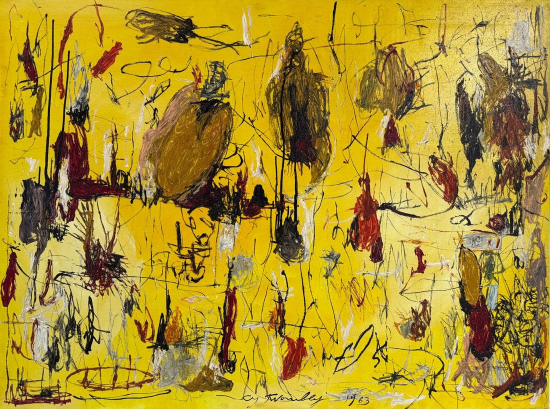 Jackson Pollock Silver Over Black White Yellow Red 1948