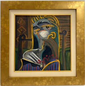 Pablo Picasso Spanish Oil on Canvas in the style of. Dali, Magritte, Chagall & Picasso Era