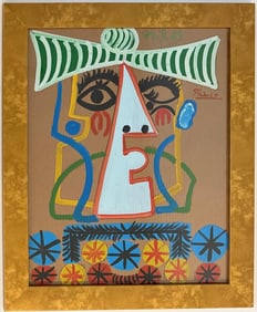 Pablo Picasso Spanish Oil on Canvas In The Style Of. Dali, Magritte, Chagall & Picasso Era