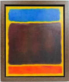 Mark Rothko Russian 1903 - 1970 Oil on canvas painting in the style of. Pollock, Kline, Abstract Era