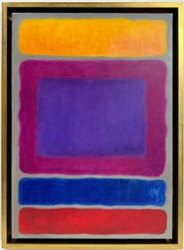 Mark Rothko Russian 1903 - 1970 Oil on canvas painting in the style of. Pollock, Kline, Abstract Era