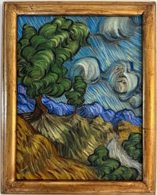 Vincent Van Gogh Dutch 1853-1890 Oil on Canvas painting.in the style of Gaugin & Van GoghPeriod.