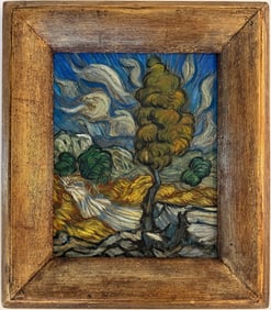 Vincent Van Gogh Dutch 1853-1890 Oil on Canvas painting. Gaugin & Van Gogh Impressionist Period.