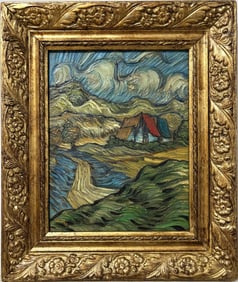 Vincent Van Gogh Dutch 1853-1890 Oil on Canvas painting. Gaugin & Van Gogh Impressionist Period.