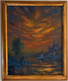 Claude Monet French 1840 - 1926 Oil on canvas in the style of. Renoir & Manet Impressionist Era.