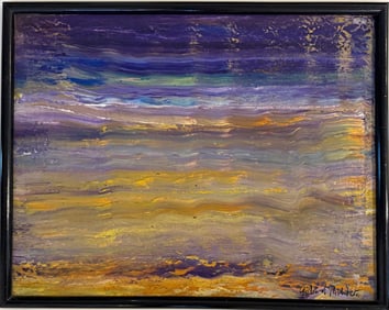 Gerhard Richter German B:1932 Oil on Canvas painting In the Style of Warhol, Haring Era