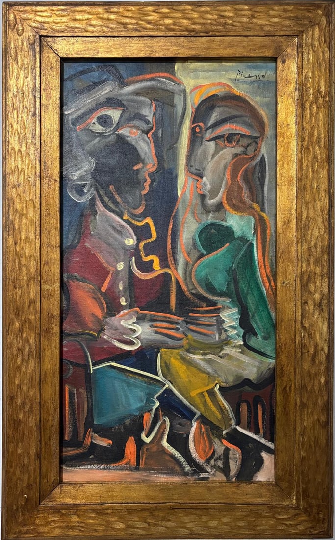 Pablo Picasso Spanish Oil on Canvas painting in the style of. Dali, Magritte, Chagall & Picasso Era
