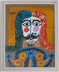 Pablo Picasso Spanish Oil on Canvas In The Style Of. Dali, Magritte, Chagall & Picasso Era