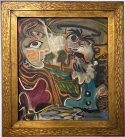 Pablo Picasso Spanish Oil on Canvas In The Style Of. Dali, Magritte, Chagall & Picasso Era