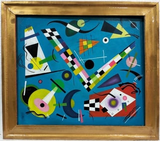 Wassily Kandinsky Oil on Canvas Painting in the style of. Malevich & Kandinsky Abstraction Period