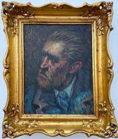 Vincent Van Gogh Dutch 1853-1890 Oil on Canvas painting. Gaugin & Van Gogh Impressionist Period.