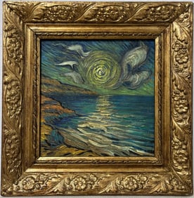 Vincent Van Gogh Dutch 1853-1890 Oil on Canvas painting. Gaugin & Van Gogh Impressionist Period.