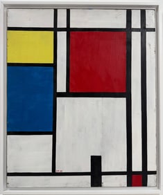 Piet Mondrian Dutch 1872- 1911 Oil on Canvas Painting in the style of. Kandinsky, Malevich, Period.