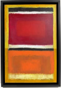 Mark Rothko Russian 1903 - 1970 Oil on canvas painting in the style of. Pollock, Kline, Abstract Era