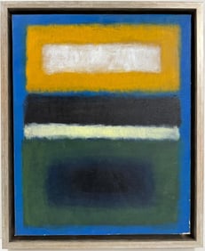 Mark Rothko Russian 1903 - 1970 Oil on canvas painting in the style of. Pollock, Kline, Abstract Era