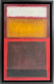 Mark Rothko Russian 1903 - 1970 Oil on canvas painting in the style of. Pollock, Kline, Abstract Era