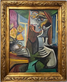 Pablo Picasso Spanish Oil on Canvas In The Style Of. Dali, Magritte, Chagall & Picasso Era