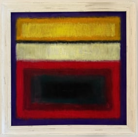 Mark Rothko Russian 1903 - 1970 Oil on canvas painting in the style of. Pollock, Kline, Abstract Era
