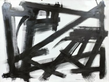 Franz Kline American Oil on canvas Painting In the style of Pollock. Rothko.de Kooning. Abstract Era