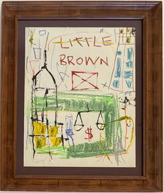 Jean Michel Basquiat Abstract In The Style of. Warhol, Haring & Basquiat Era. Mixed Media/Canvas.