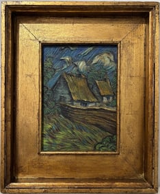 Vincent Van Gogh Dutch 1853-1890 Oil on Canvas painting. Gaugin & Van Gogh Impressionist Period.