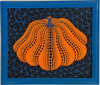 Yayoi Kusama (B.1929), In the Style of. Andy Warhol and Haring Pop Art Era. Oil on canvas