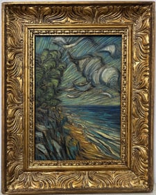 Vincent Van Gogh Dutch 1853-1890 Oil on Canvas painting. Gaugin & Van Gogh Impressionist Period.