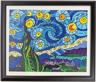 Romero Britto (B.1963), In the Style of. Andy Warhol and Haring Pop Art Era. Screenprint
