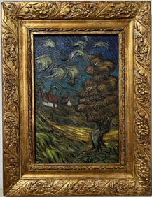 Vincent Van Gogh Dutch 1853-1890 Oil on Canvas painting. Gaugin & Van Gogh Impressionist Period.