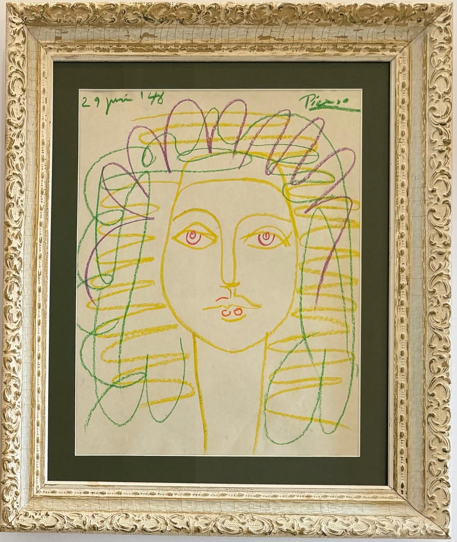 Pablo Picasso Spanish Oil on Canvas In The Style Of. Dali, Magritte, Chagall & Picasso Era (1 of 6)