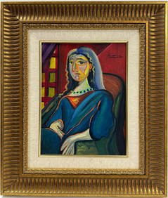 Pablo Picasso Spanish Oil on Canvas In The Style Of. Dali, Magritte, Chagall & Picasso Era (1 of 8)