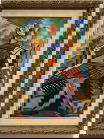 Pablo Picasso Spanish Oil on Canvas In The Style Of. Dali, Magritte, Chagall & Picasso Era (1 of 8)