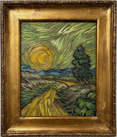 Vincent Van Gogh Dutch 1853-1890 Oil on Canvas painting in the style of . Gaugin, Degas Era