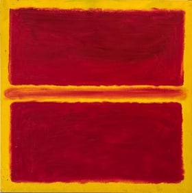 Mark Rothko Russian 1903 - 1970 Oil on canvas painting in the style of. Pollock, Kline, Abstract Era