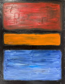 Mark Rothko Russian 1903 - 1970 Oil on canvas painting in the style of. Pollock, Kline, Abstract Era (1 of 8)