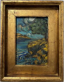 Vincent Van Gogh Dutch 1853-1890 Oil on Canvas painting in the style of. Gaugin, Monet, Degas Period (1 of 8)
