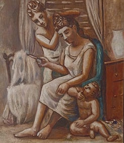 Pablo Picasso Spanish Oil on Canvas In The Style Of. Dali, Magritte, Chagall & Picasso Era