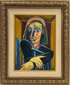Pablo Picasso Spanish Oil on Canvas In The Style Of. Dali, Magritte, Chagall & Picasso Era