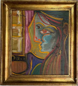 Pablo Picasso Spanish Oil on Canvas . Dali, Magritte, Chagall & Picasso Era (1 of 8)