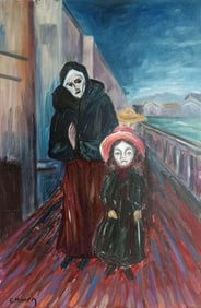 Edvard Munch Norwegian 1863-1944 Lithograph in Colors on Wove Paper. In the Style of. Expressionist